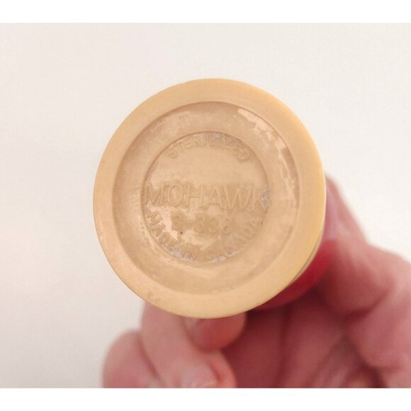 Vintage Mohawk 3-338 Shaving Brush With Red & Cream Handle Mens Beard Care - Picture 2 of 5